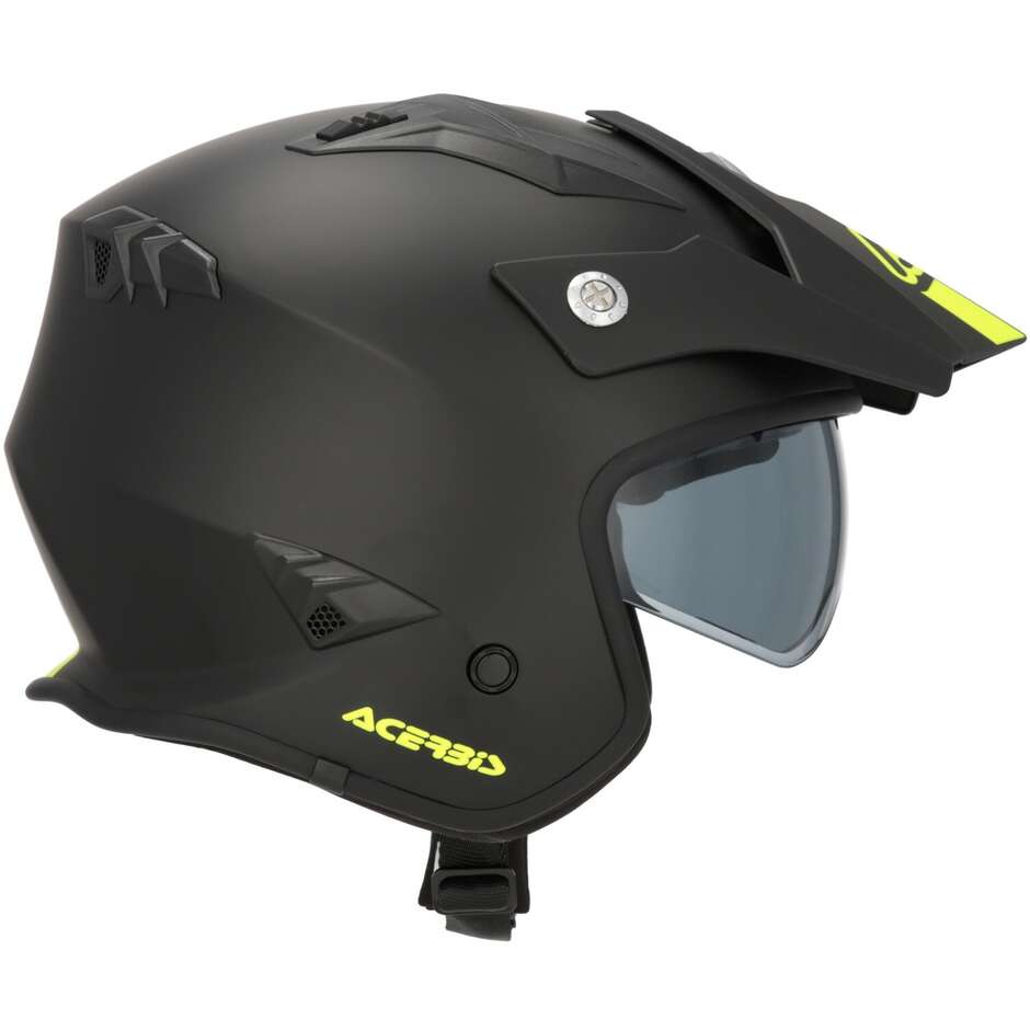 Acerbis Aria 2206 Jet Motorradhelm, matt schwarz/gelb