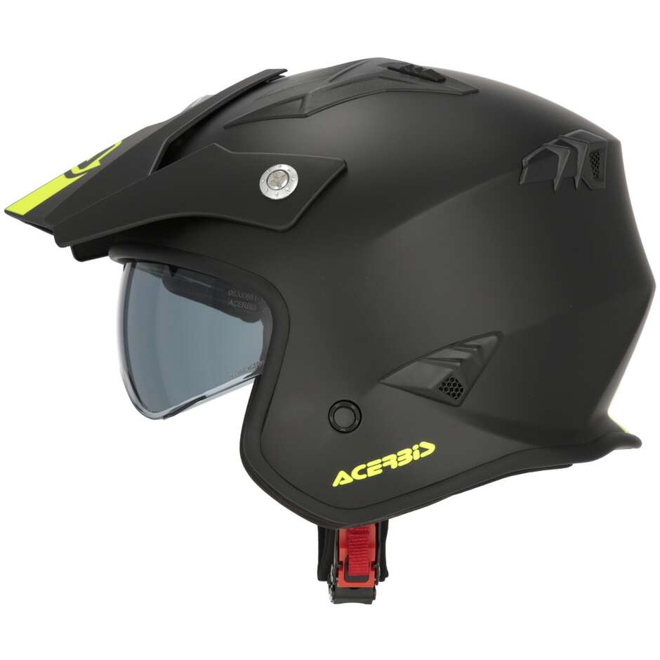 Acerbis Aria 2206 Jet Motorradhelm, matt schwarz/gelb