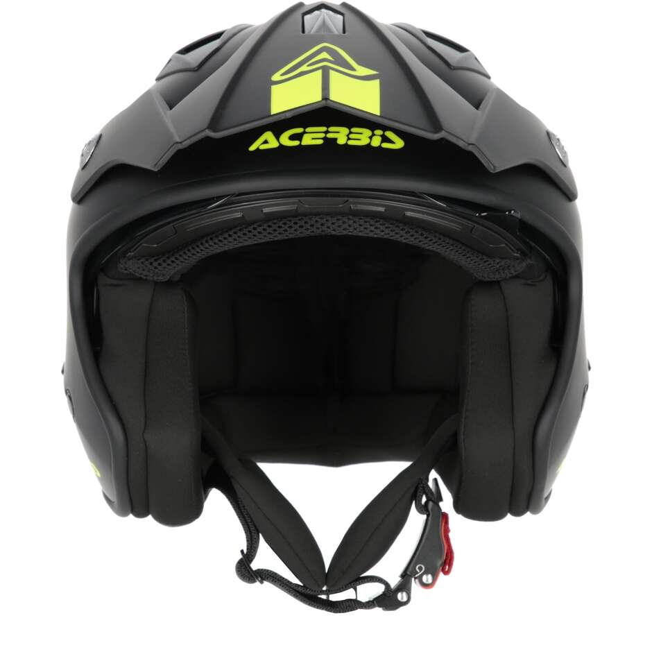 Acerbis Aria 2206 Jet Motorradhelm, matt schwarz/gelb