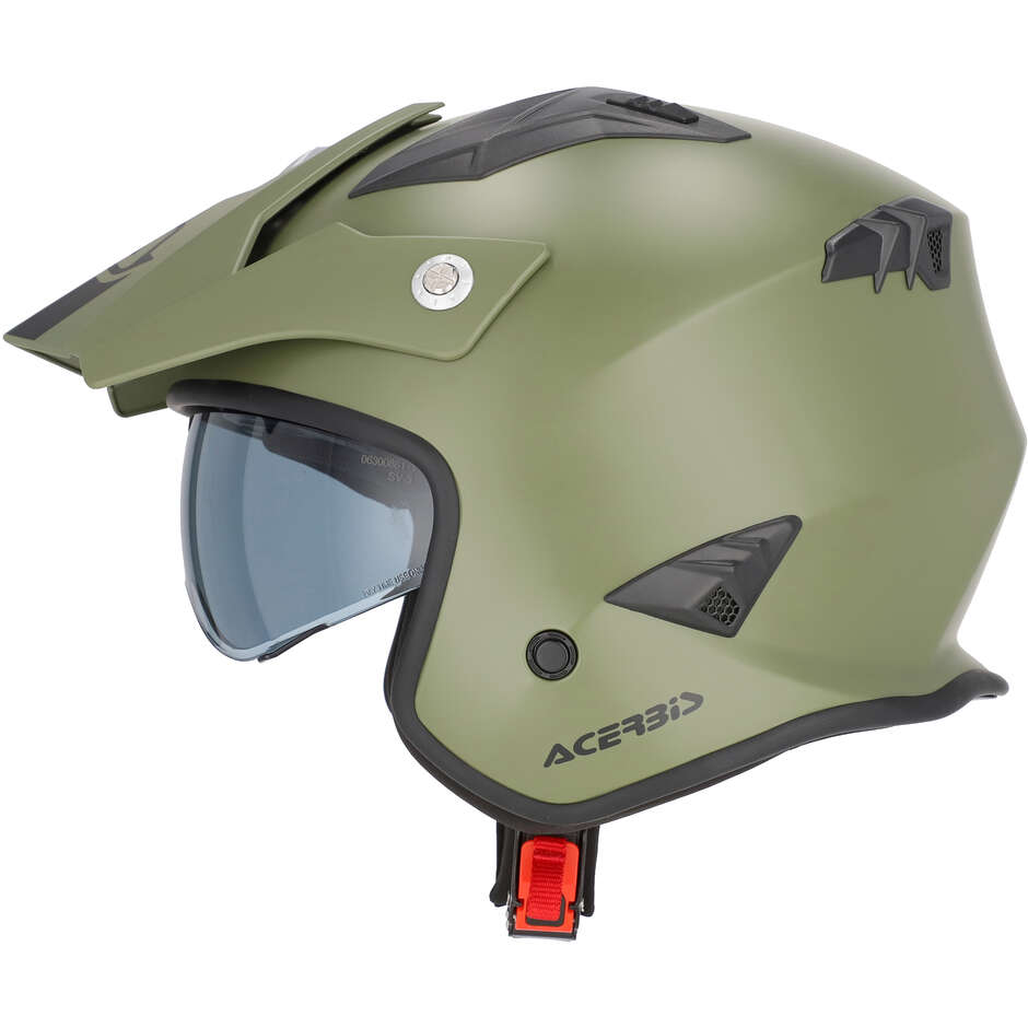 Acerbis Aria 2206 Military Green Jet Motorcycle Helmet