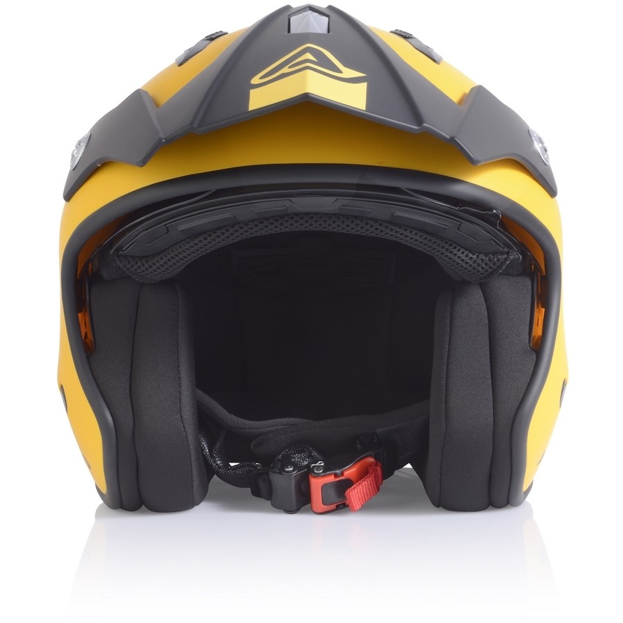 Acerbis ARIA Demi-Jet Motorcycle Helmet Matt Yellow