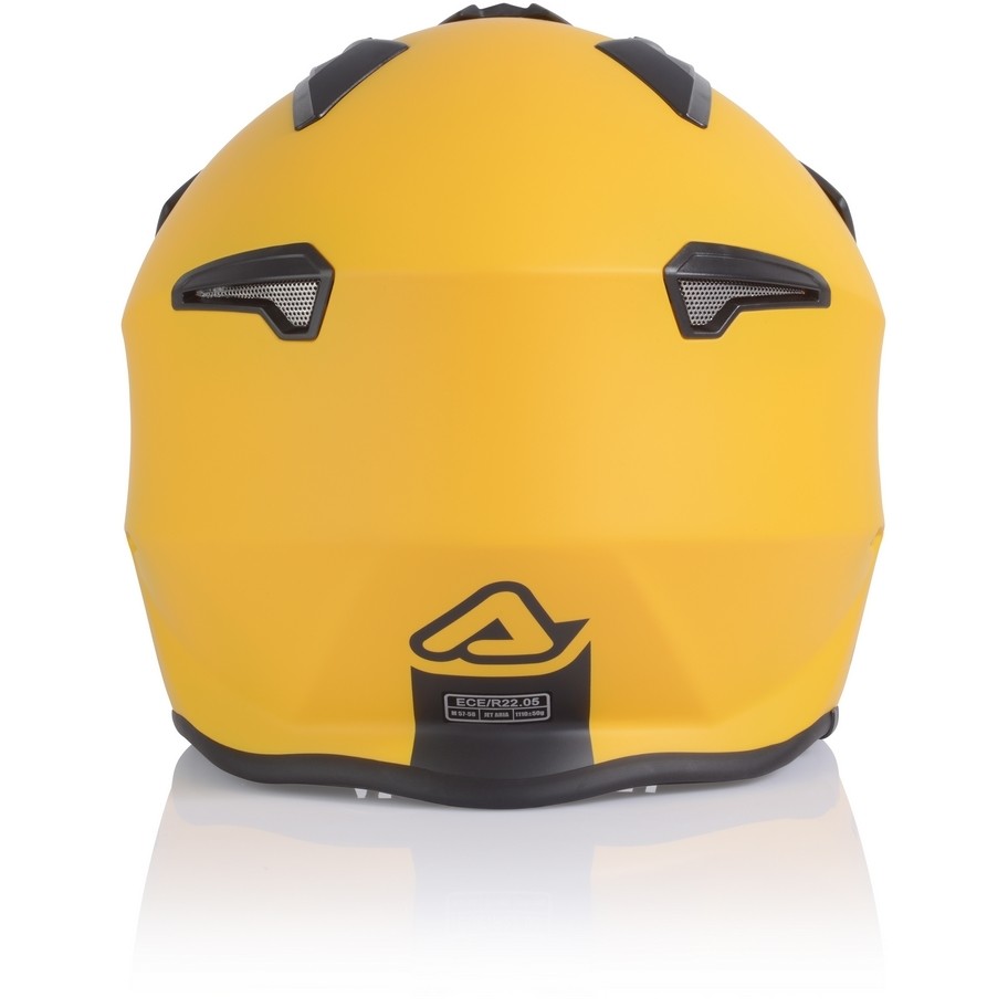 Acerbis ARIA Demi-Jet Motorcycle Helmet Matt Yellow
