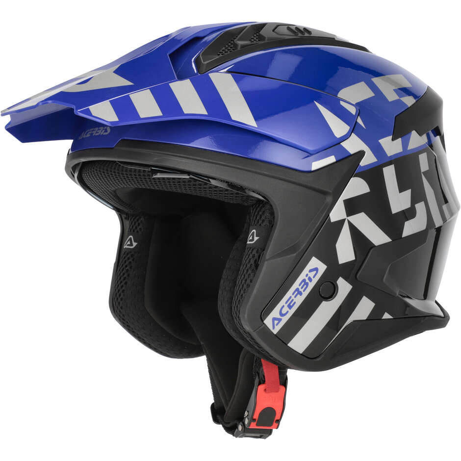 Acerbis ARIA EVO GRAPHIC Jet Motorcycle Helmet Black/Blue