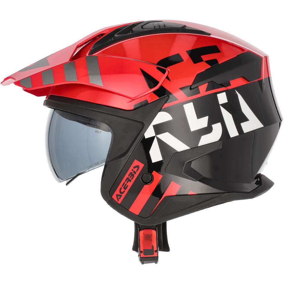 Acerbis ARIA EVO GRAPHIC Jet Motorcycle Helmet Black/Red