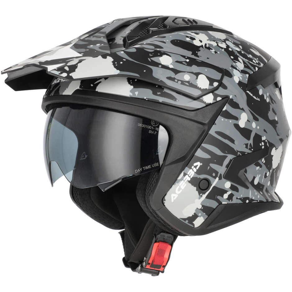 Acerbis ARIA EVO GRAPHIC Jet-Motorradhelm Grau/Schwarz
