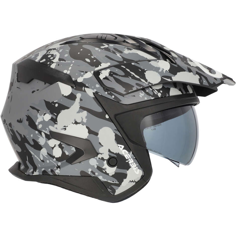 Acerbis ARIA EVO GRAPHIC Jet-Motorradhelm Grau/Schwarz