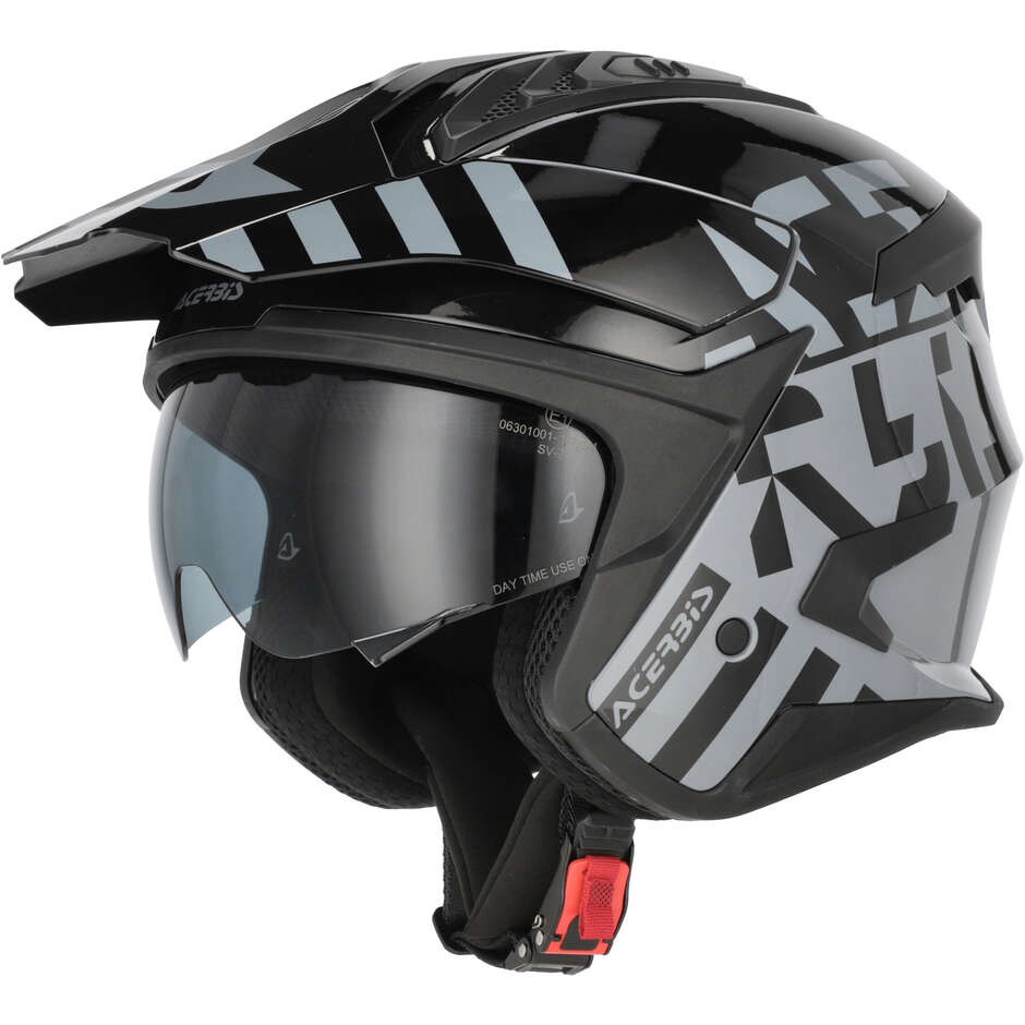 Acerbis ARIA EVO GRAPHIC Jet-Motorradhelm Schwarz/Grau