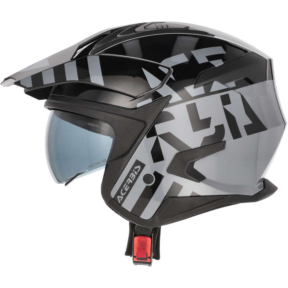 Acerbis ARIA EVO GRAPHIC Jet-Motorradhelm Schwarz/Grau