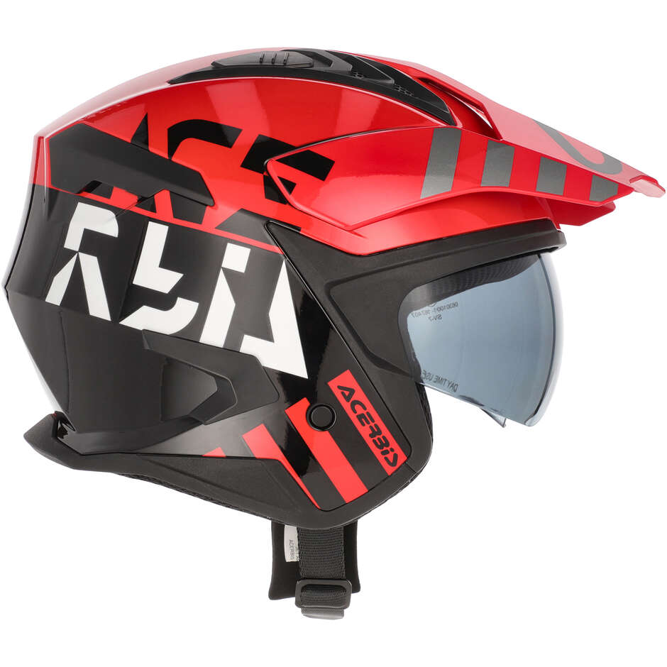 Acerbis ARIA EVO GRAPHIC Jet-Motorradhelm Schwarz/Rot