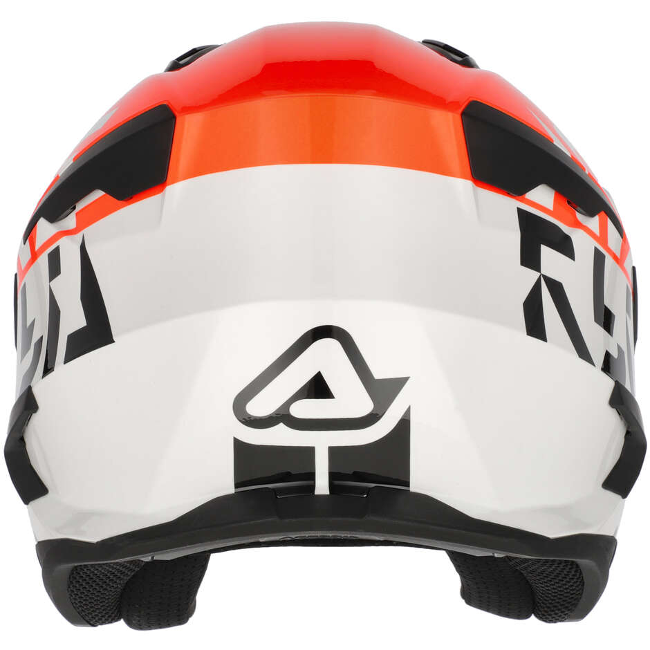 Acerbis ARIA EVO GRAPHIC Jet-Motorradhelm Weiß/Orange
