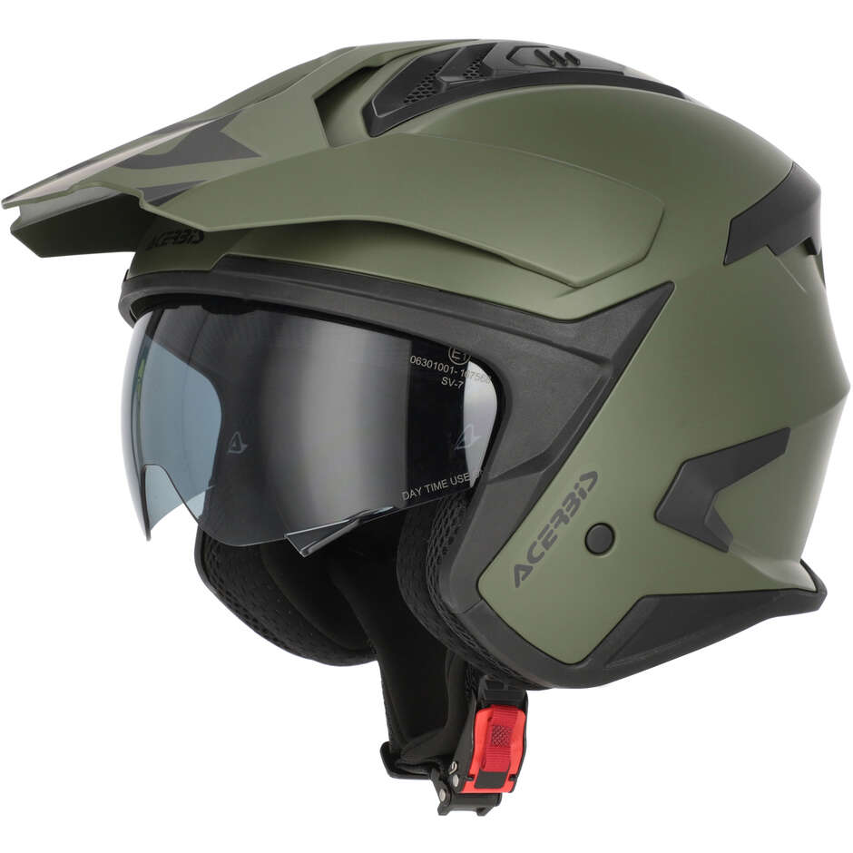 Acerbis ARIA EVO Jet Motorcycle Helmet Military Green