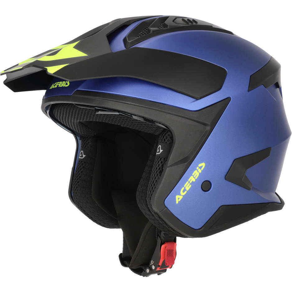Acerbis ARIA EVO METALLIC Blue Motorcycle Jet Helmet