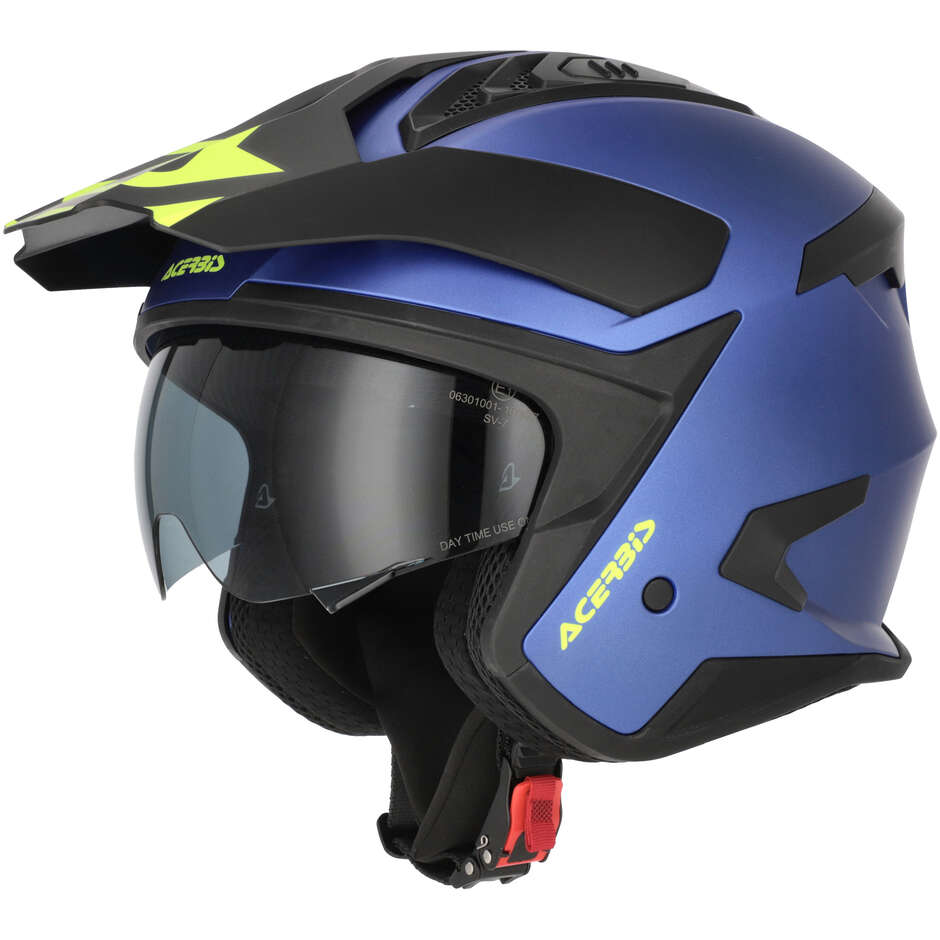 Acerbis ARIA EVO METALLIC Blue Motorcycle Jet Helmet