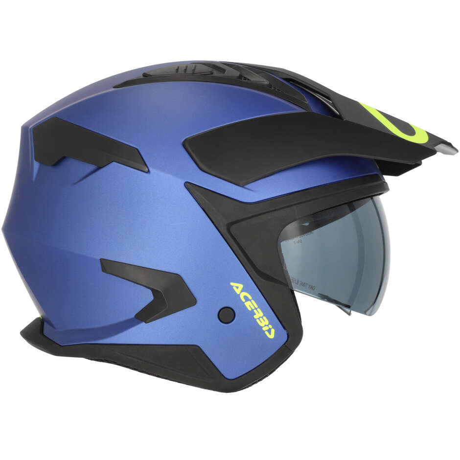 Acerbis ARIA EVO METALLIC Blue Motorcycle Jet Helmet