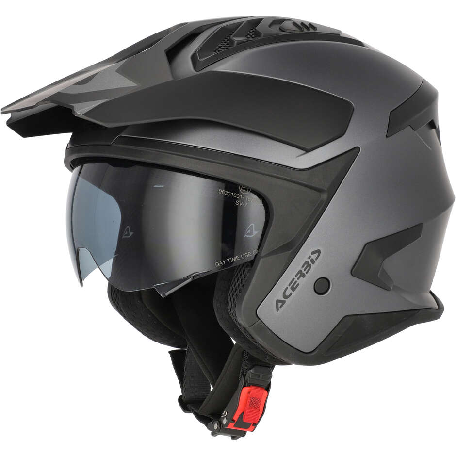 Acerbis ARIA EVO METALLIC Jet Motorcycle Helmet Dark Grey