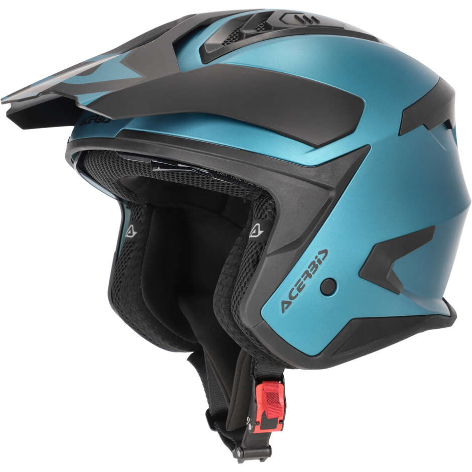 Acerbis ARIA EVO METALLIC Jet-Motorradhelm, Hellblau