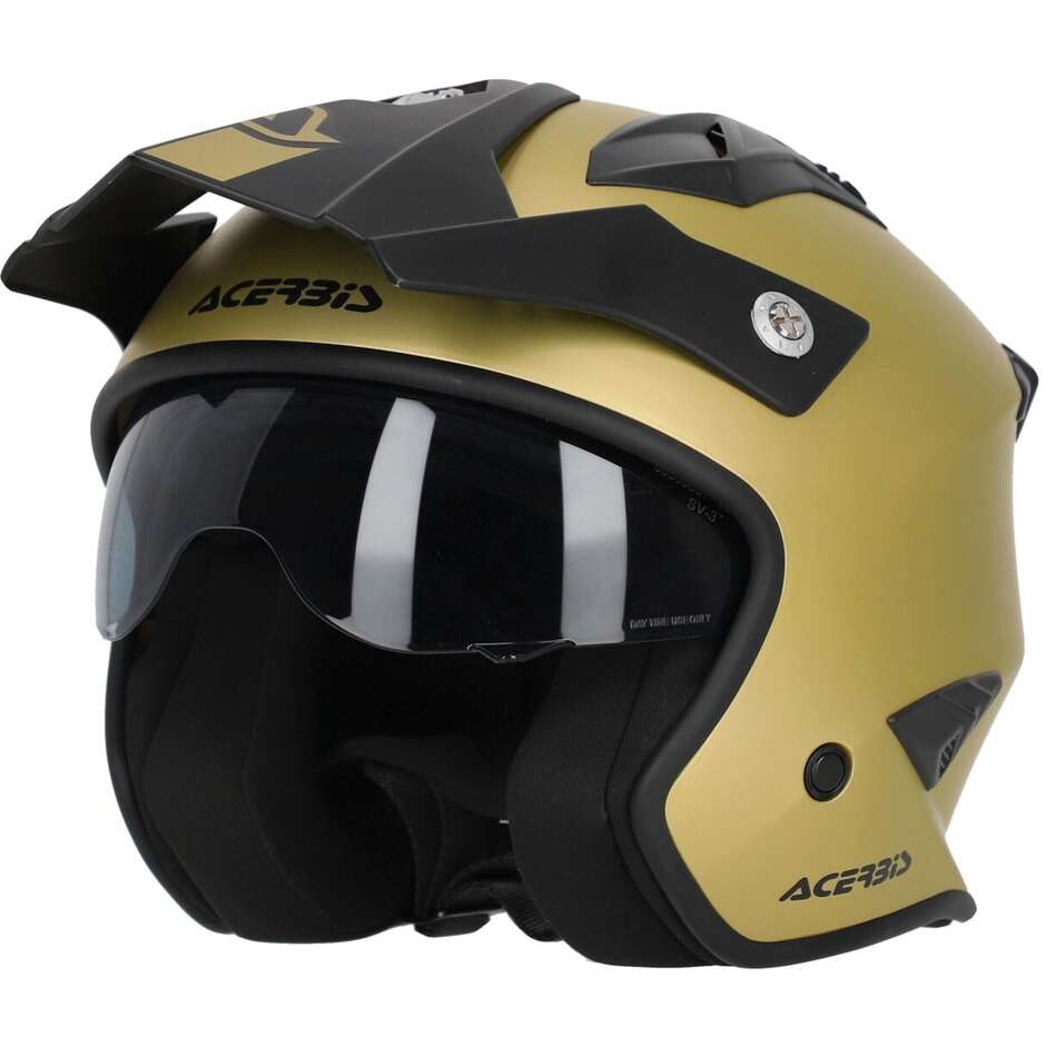 Acerbis ARIA METALLIC Gold Motorcycle Jet Helmet