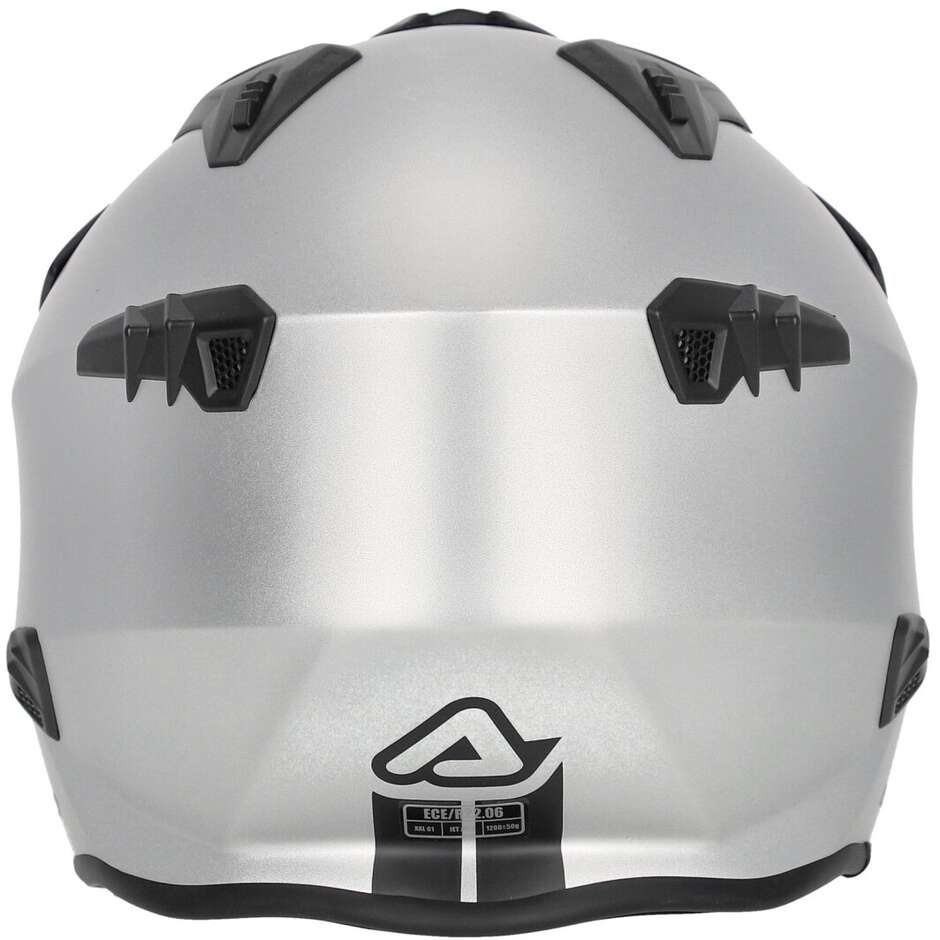 Acerbis ARIA METALLIC Silver Motorcycle Jet Helmet