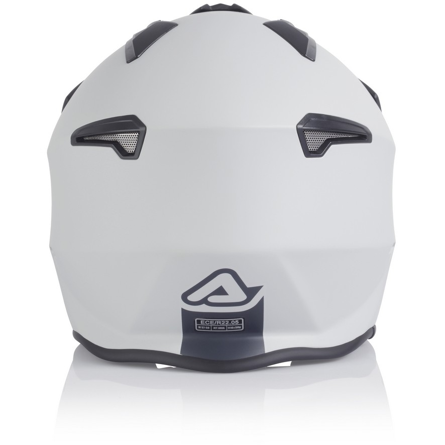 Acerbis ARIA Silver Matt Black Demi-Jet Motorcycle Helmet