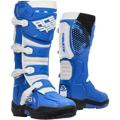 Acerbis Corkscrew Pista White Motorcycle Racing Boots For Sale