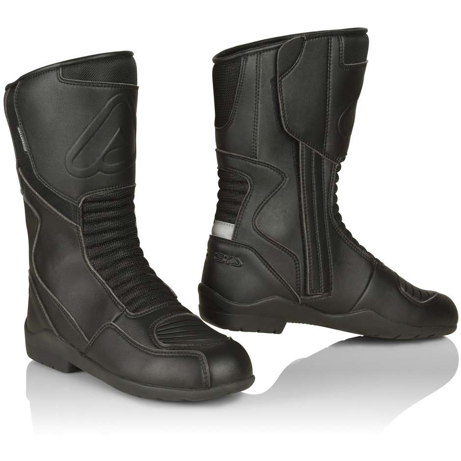 Acerbis ASFALT Waterproof Touring Motorcycle Boots Black