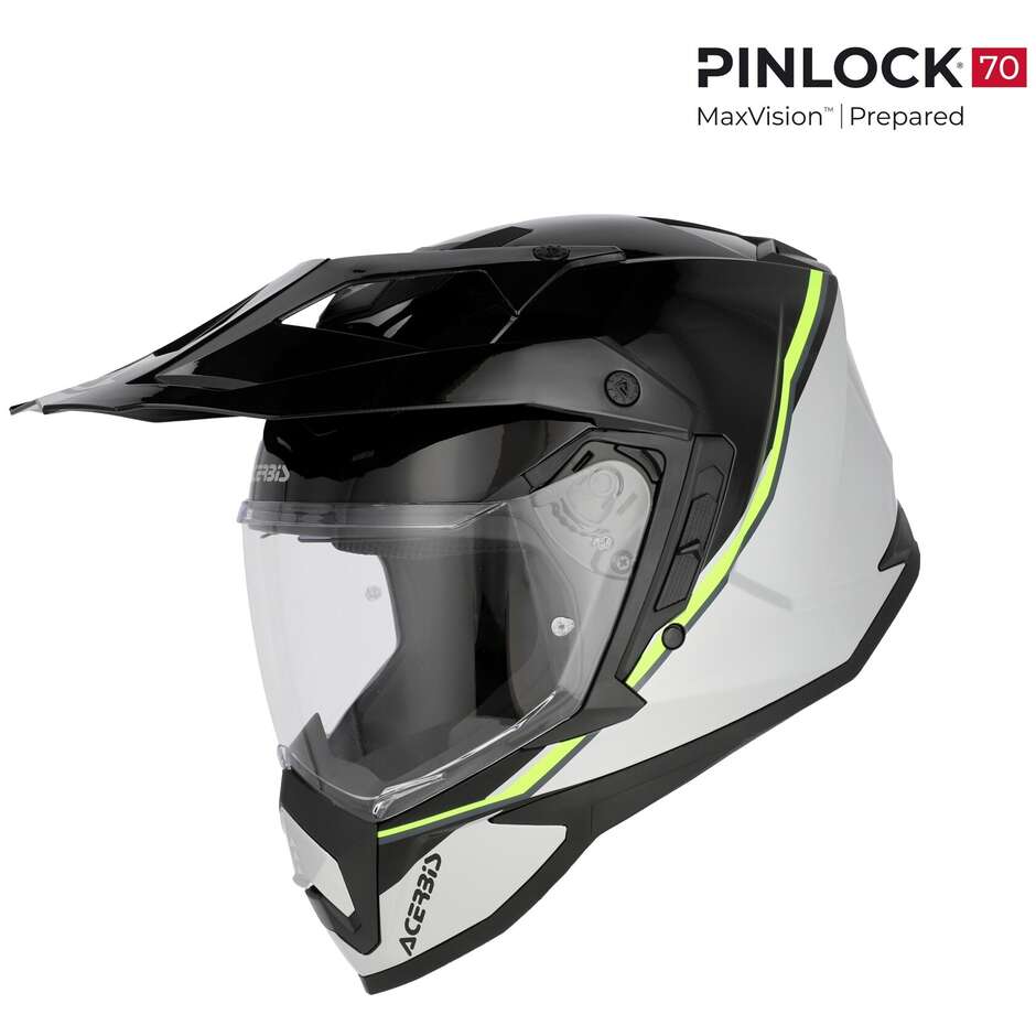 Acerbis ASSAULT Adventure Motorcycle Helmet Black Fluorescent Yellow