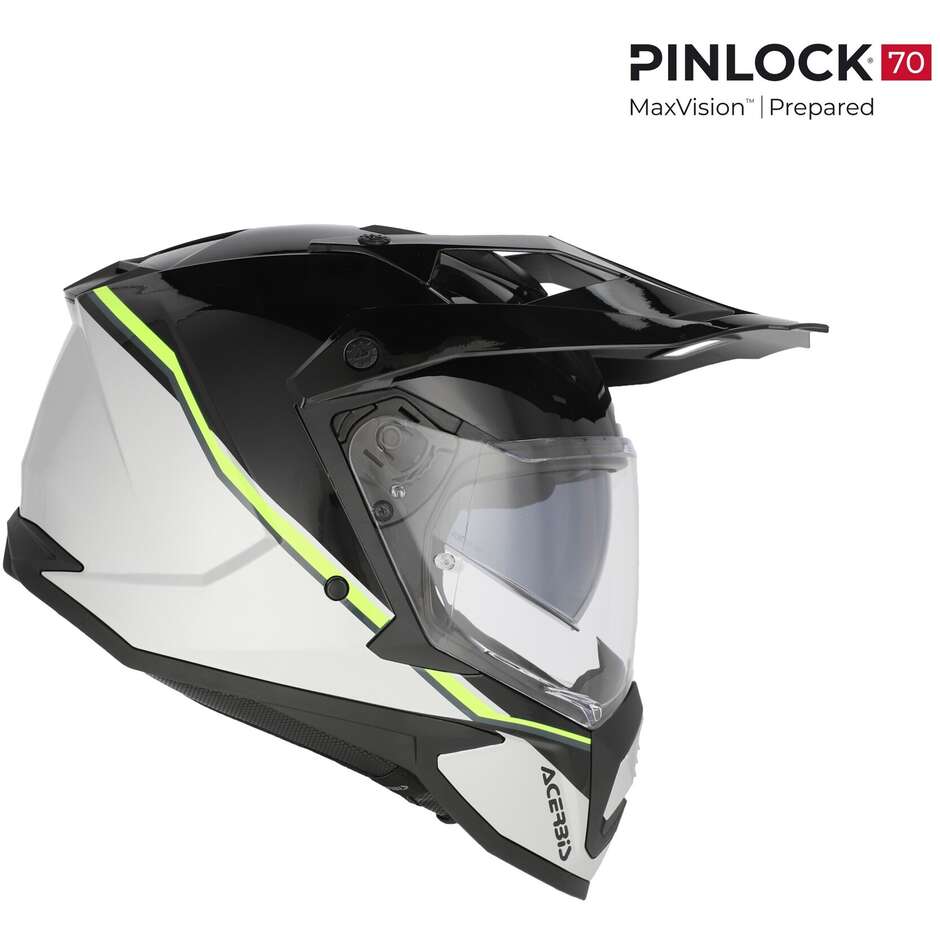 Acerbis ASSAULT Adventure Motorcycle Helmet Black Fluorescent Yellow