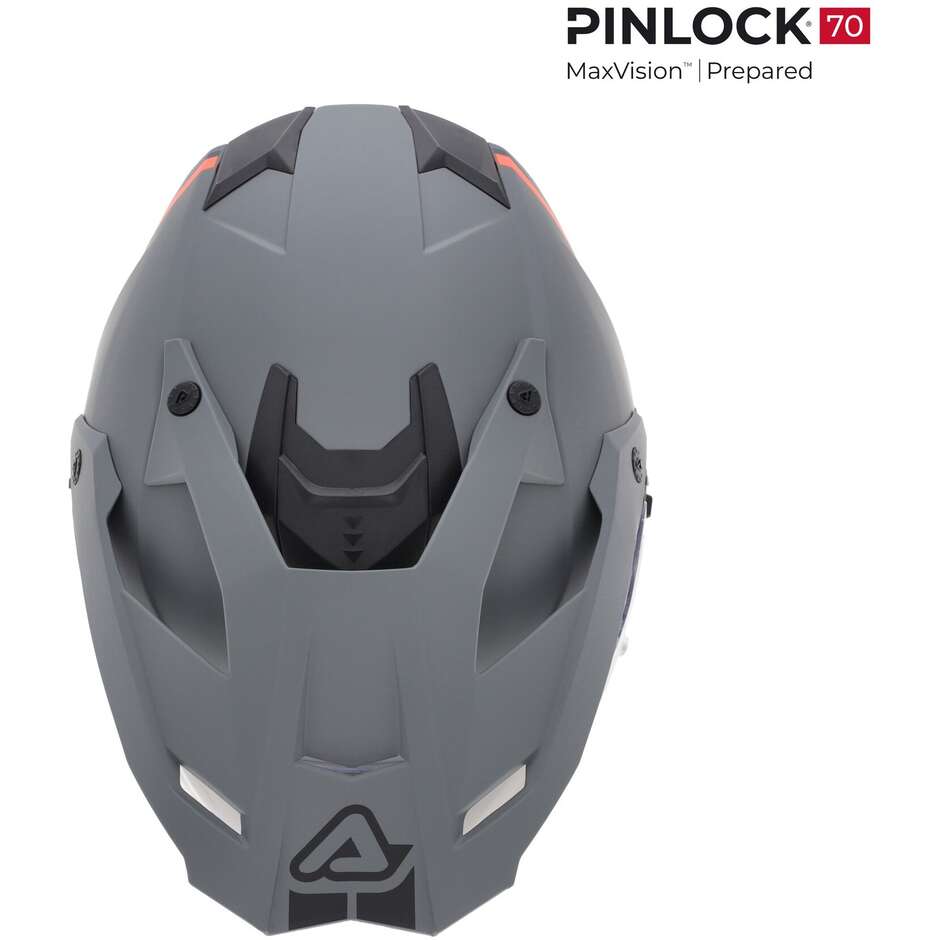 Acerbis ASSAULT Adventure Motorcycle Helmet Black Orange Fluo