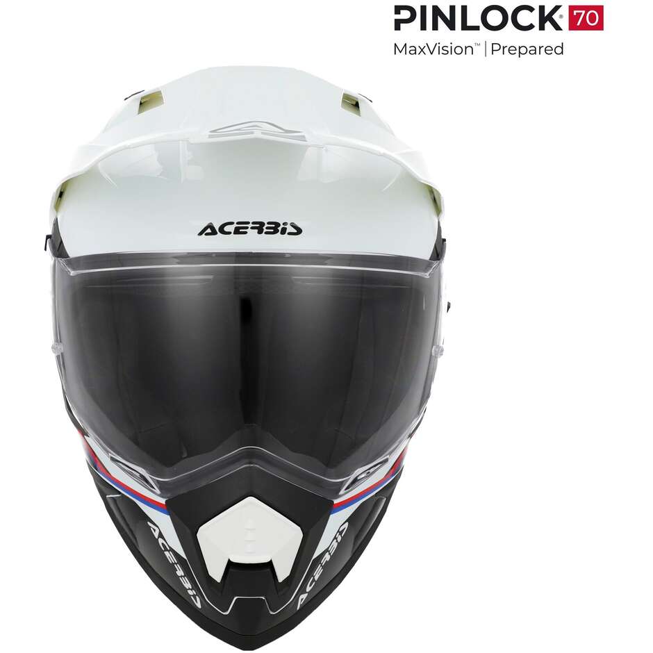 Acerbis ASSAULT Adventure Motorcycle Helmet White Black
