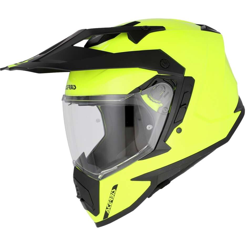 Acerbis Assault Mono Adventure Motorcycle Helmet Fluorescent Yellow