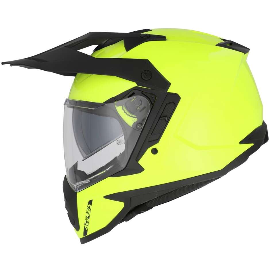 Acerbis Assault Mono Adventure Motorcycle Helmet Fluorescent Yellow