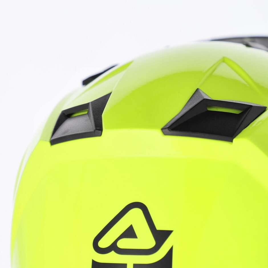 Acerbis Assault Mono Adventure Motorcycle Helmet Fluorescent Yellow