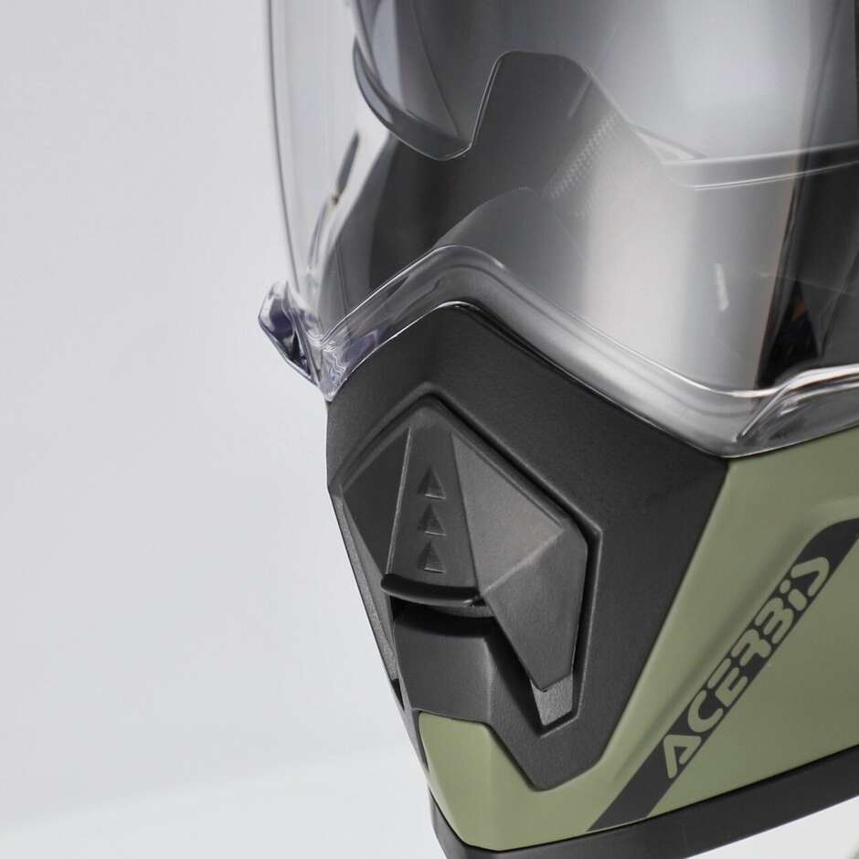 Acerbis Assault Mono Adventure Motorradhelm Militärgrün