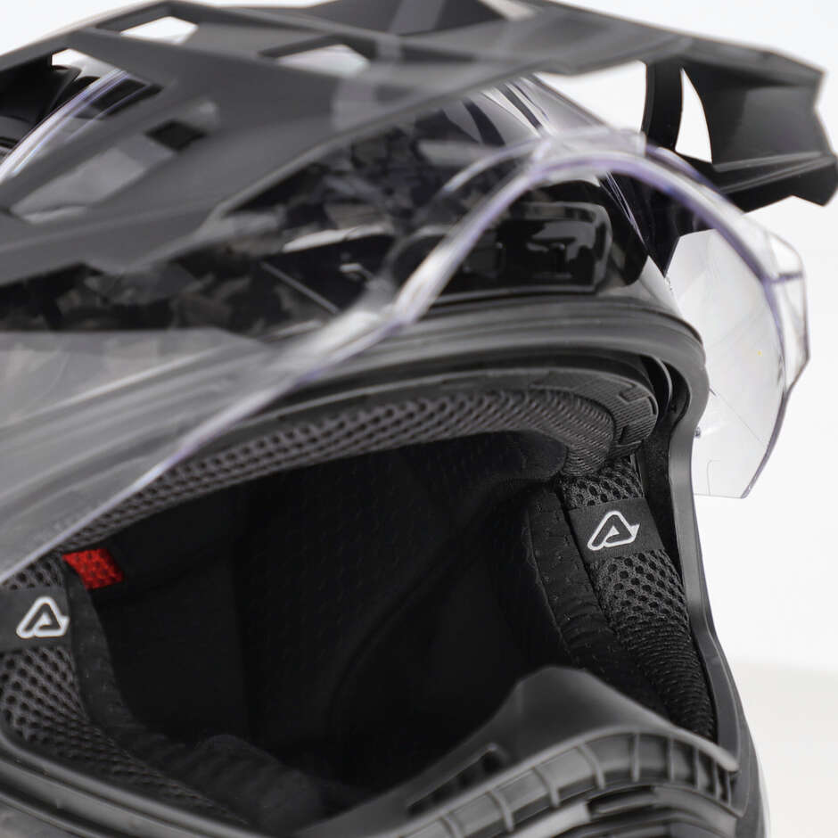 Acerbis ATTACK-C Adventure Motorcycle Helmet Black Forged Carbon