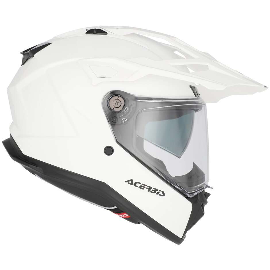 Acerbis Attack Mono Adventure Motorcycle Helmet White