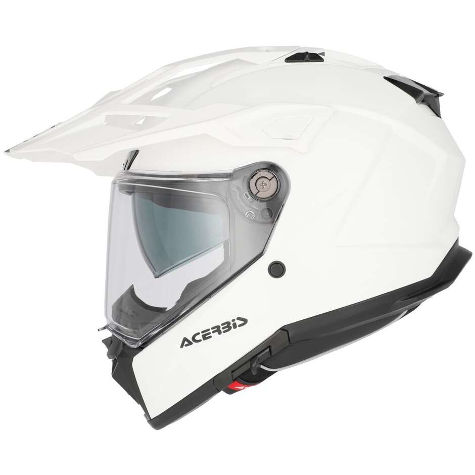 Acerbis Attack Mono Adventure Motorcycle Helmet White