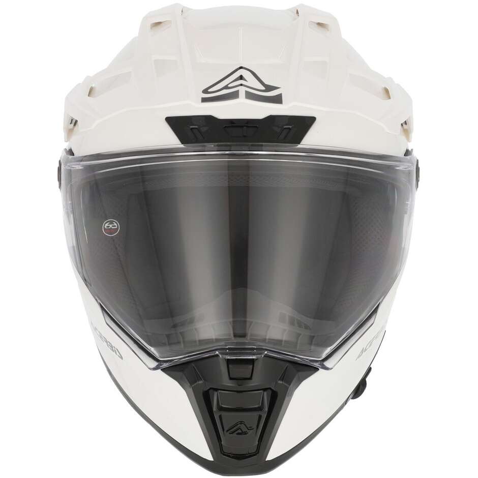 Acerbis Attack Mono Adventure Motorcycle Helmet White