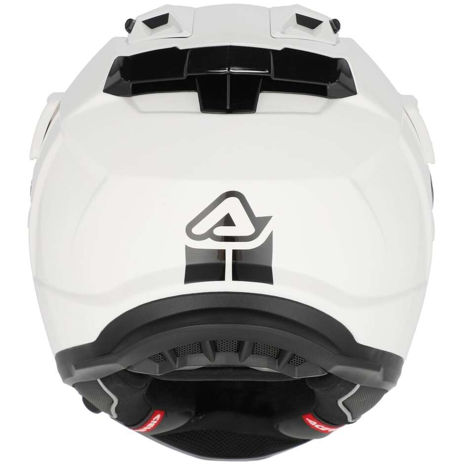 Acerbis Attack Mono Adventure Motorcycle Helmet White
