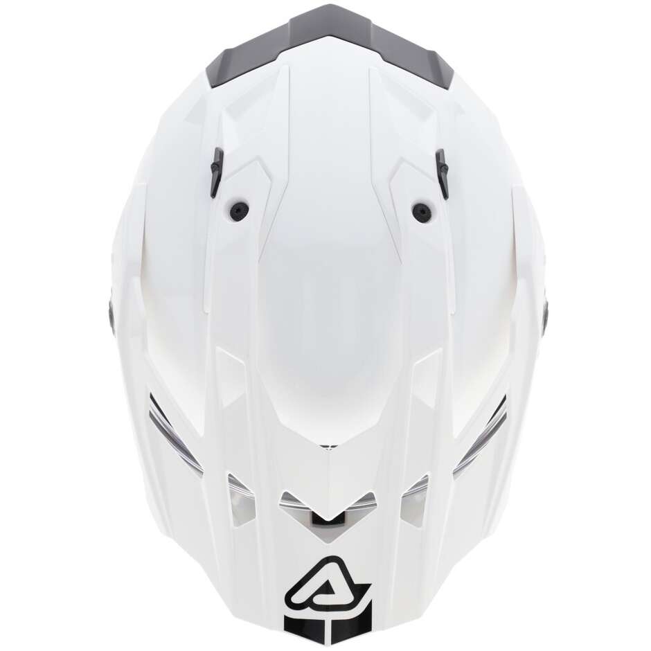 Acerbis Attack Mono Adventure Motorcycle Helmet White