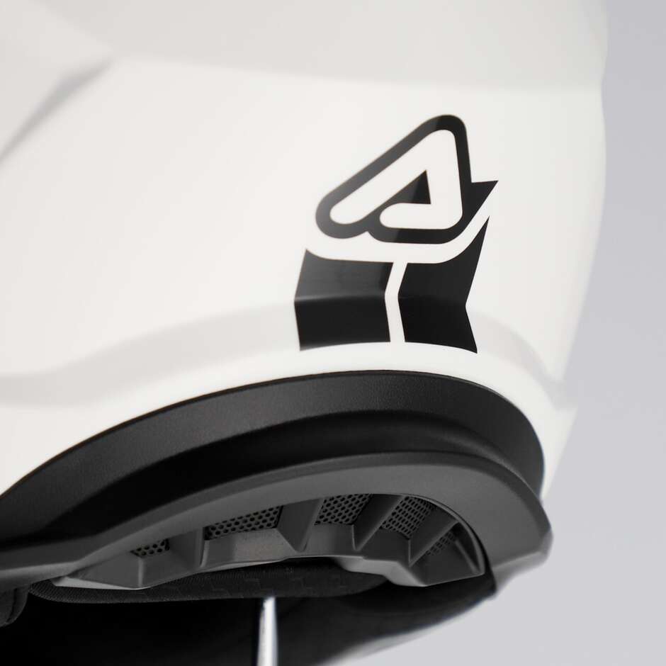 Acerbis Attack Mono Adventure Motorcycle Helmet White