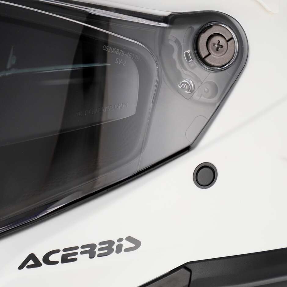Acerbis Attack Mono Adventure Motorcycle Helmet White