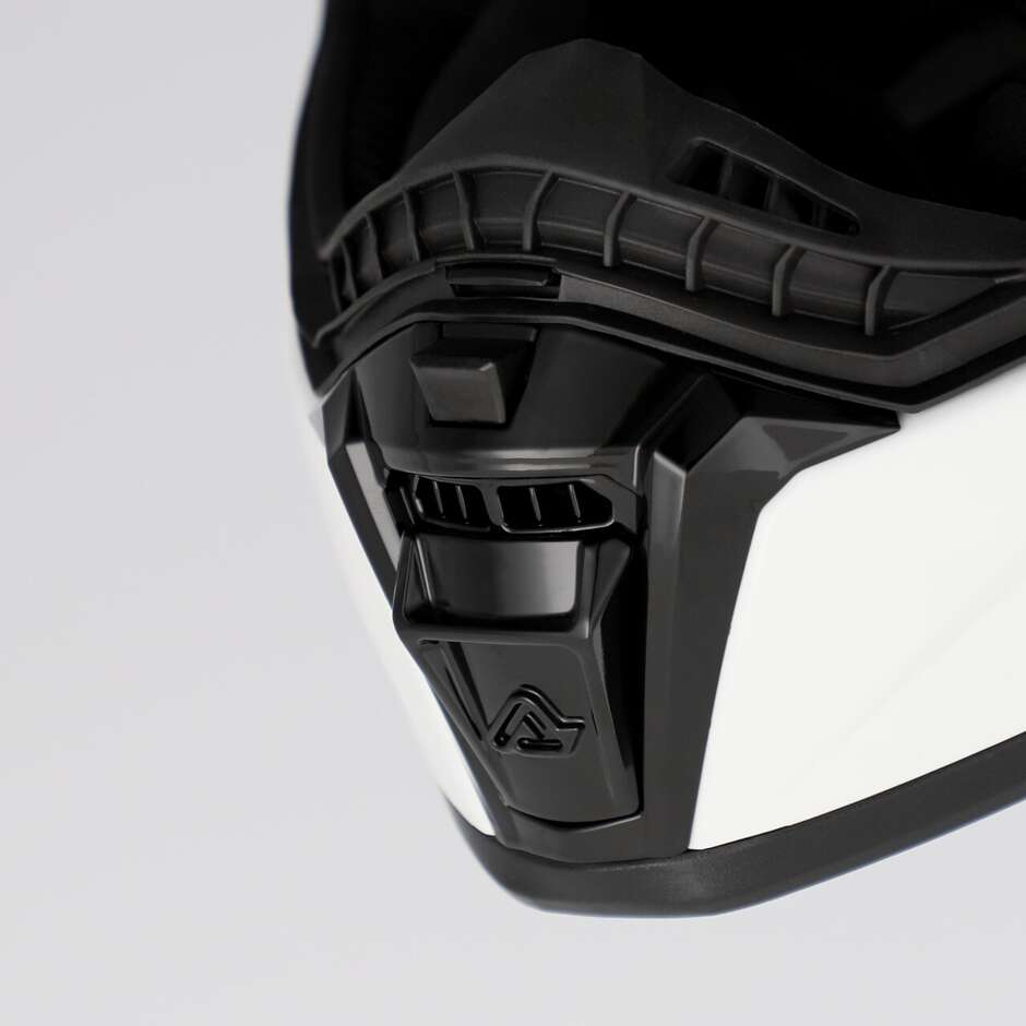 Acerbis Attack Mono Adventure Motorcycle Helmet White