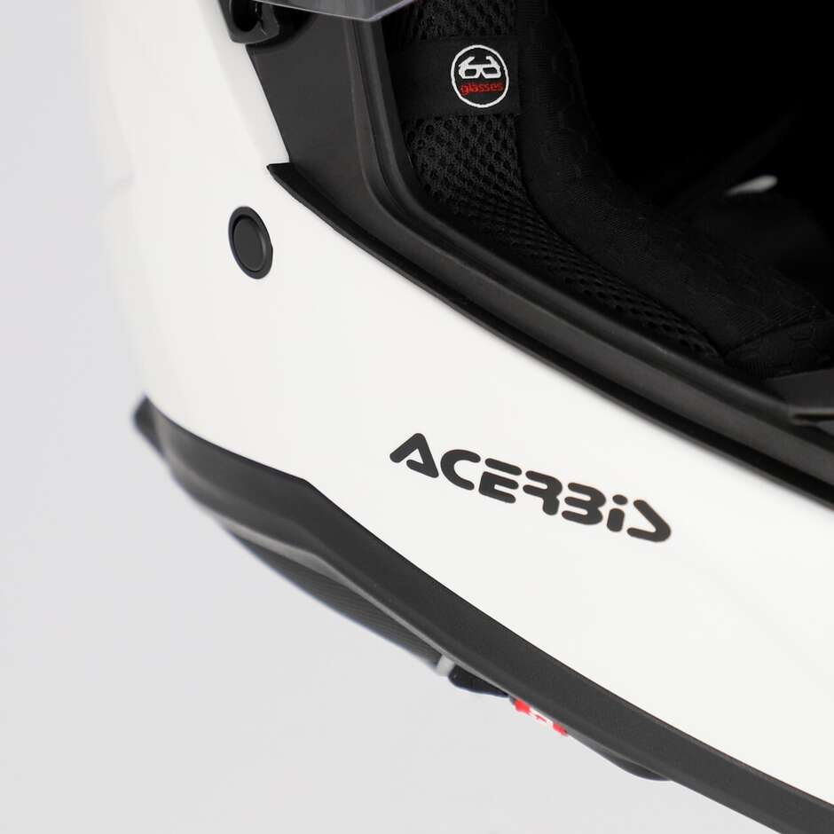 Acerbis Attack Mono Adventure Motorcycle Helmet White