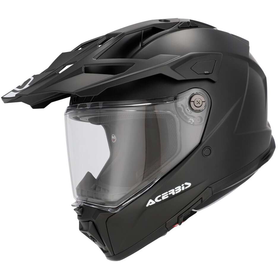 Acerbis Attack Mono Adventure Motorradhelm Schwarz Matt