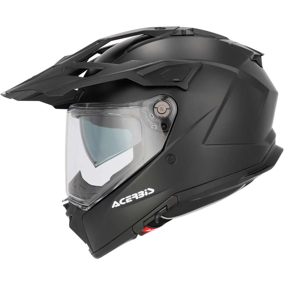 Acerbis Attack Mono Adventure Motorradhelm Schwarz Matt