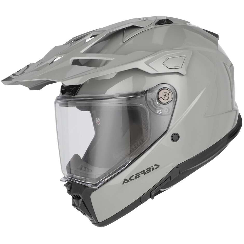 Acerbis Attack Mono Grauer Motorrad-Abenteuerhelm