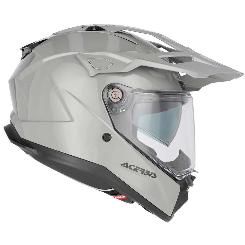Acerbis Attack Mono Grauer Motorrad-Abenteuerhelm