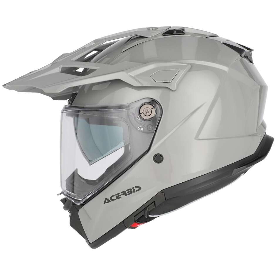 Acerbis Attack Mono Grauer Motorrad-Abenteuerhelm