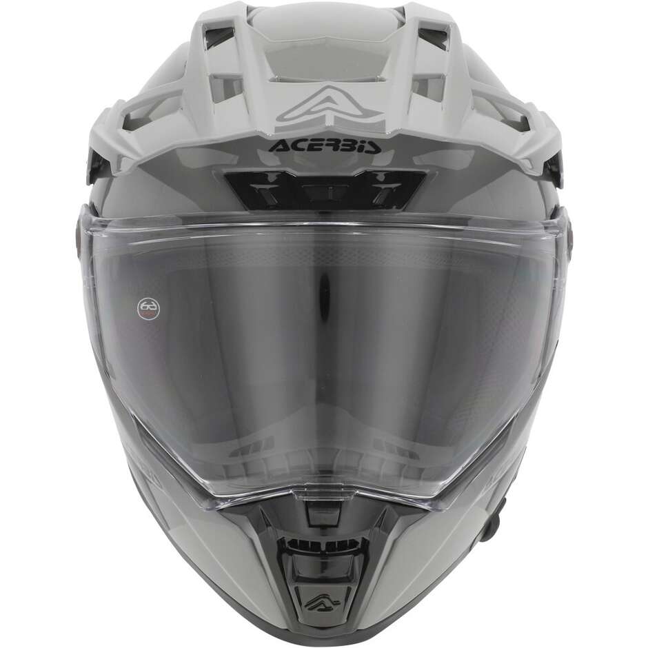 Acerbis Attack Mono Grauer Motorrad-Abenteuerhelm