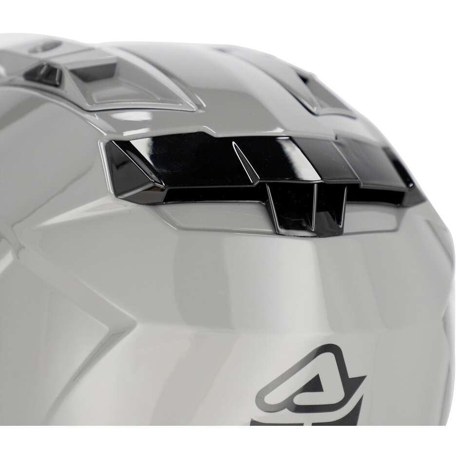 Acerbis Attack Mono Grauer Motorrad-Abenteuerhelm